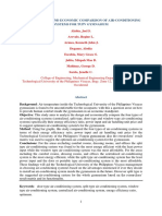 Design Analysis and Economic Comparison of Air Conditioning Systems For TUPV Gymnasium Research Journal