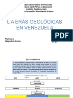 Linea Del Tiempo Eras Geológicas de Venezuela