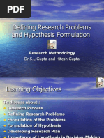 Ch-3 Defining Research Problems and Hypothesis Formulation