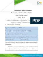 Guia de Actividades y Rúbrica de Evaluación - Unidad 2 Fase 2 - Conocer La Nutrición y El Transporte de Solutos en Las Plantas