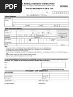 Stock Holding Corporation of Indialimited: User Id Creation Form For Shcil User