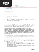 Memo 21-22.07 Termination of The Forensic Audit of Telestaff Time Keeping System For Larry Scirotto Chief of Police For Lack of Independence