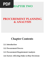 Chapter 2 Project Procurrement Planning and Analysis22222