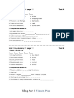 Tiếng Anh 6: Unit 1 Vocabulary page 12 Test A