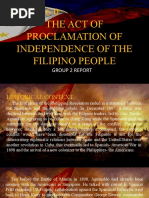 Lesson 6.0 The Act of Proclamation of Independence of The Filipino People