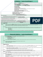 Planeación 4to Grado - Bloque 1 Español