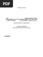 Concrete Works For Concrete Reservoirs Method Statement - CS2 Optional