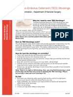 Thrombo-Embolus Deterrent (TED) Stockings: Patient Information - Department of General Surgery