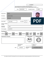 Test Report Form: Candidate Details