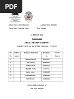 A Study On Topic Name Micro Project Report