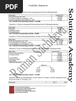 Cash Flow Statement Problems