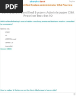 ServiceNow Certified System Administrator CSA Practice Test Set 10