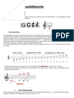 Musiktheorie Fortgeschrittene