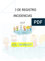 Libro de Registro de Incidencia - I