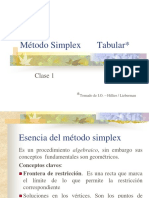 Simplex Tabular y Ejercicio