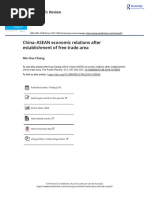 Chiang-China ASEAN Economic Relations After Establishment of Free Trade Area