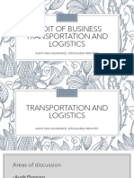 Audit and Assurance - Logistics and Transportation