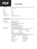 Psychometric Report Sample