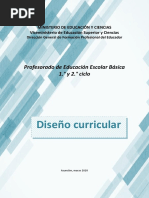 Diseño Curricular Profesorado EEB