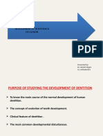 Development of Dentition & Occlusion