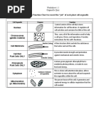 Worksheet 1.2 Organelle Quiz