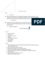 Laboratory Activity 1: Materials