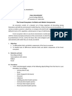 The Forest Ecosystem: Its Biotic and Abiotic Components: Final Requirement