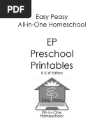 Preschool Printables Black-and-White