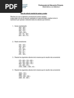 Guía de Cálculo Mental de Sumas y Restas