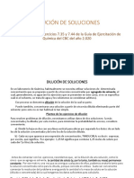 Dilución de Soluciones - Ej. 7.35 y 7.44