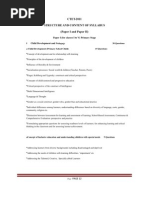 CTET-2011 Structure and Content of Syllabus (Paper I and Paper II)