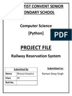 The Baptist Convent Senior Secondary School: Project File