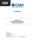 Assignment: HMEF5083 - V2 Instructional Technology January 2020 Semester