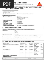 Safety Data Sheet: Identification of The Substance/Preparation and of The Company/Undertaking 1