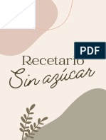 Recetario Sin Azúcar