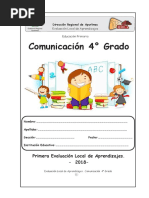 Prueba de Comunicacion 4to. Grado