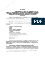 LEY - 28121-Modifican Articulo 3 y 8 Del Procedimiento en Casos de Homonimia