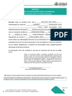 Modelo de Declaracao de Destinacao Final de Residuos Solidos (Destino Final Proprio Gerador)