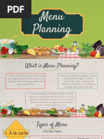 Menu Planning and Presentation (Food and Beverages Services)