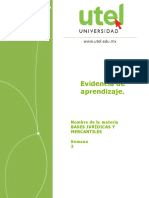 Evidencia de Aprendizaje Bases Jurídicas y Mercantiles Semana 2 P