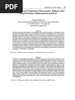 Politik Hukum Pengaturan Masyarakat Hukum Adat (Studi Putusan Mahkamah Konstitusi)