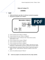 Fichas Comprensión Lectora 6°