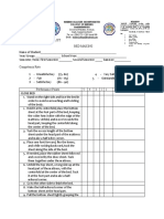 Bed Making Performance Checklist