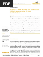 Choose A Corner Strategy and 21st Century Skills in Argumentative Writing