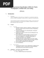 Software Requirement Specification (SRS) For Public Photography Contest With Live Voting