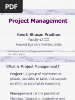 Project Management: Keerti Bhusan Pradhan