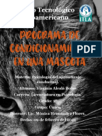 Programa de Condicionamiento en Una Mascota