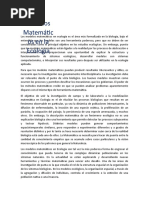 Empleo de Modelos Matemáticos en Ecología