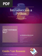 Presentación 1. Una Introducción Al Lenguaje Python