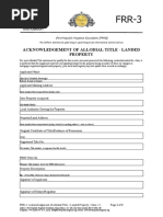 FRR-3 Acknowledgement of Allodial Title - Landed Property v1